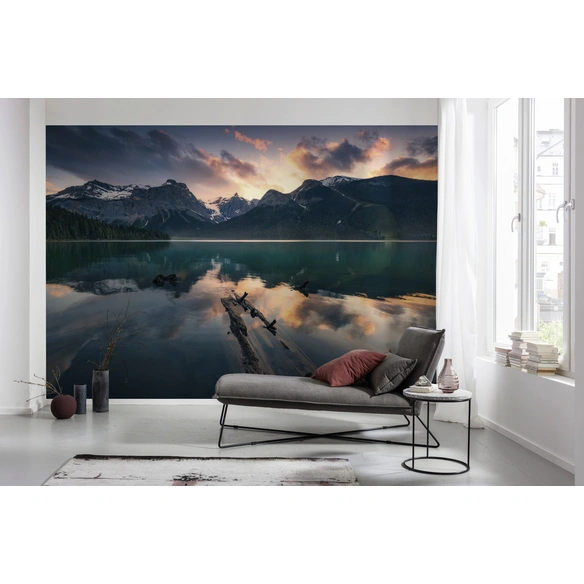 Vliestapete »Burning Emerald«, Breite 450 cm, seidenmatt