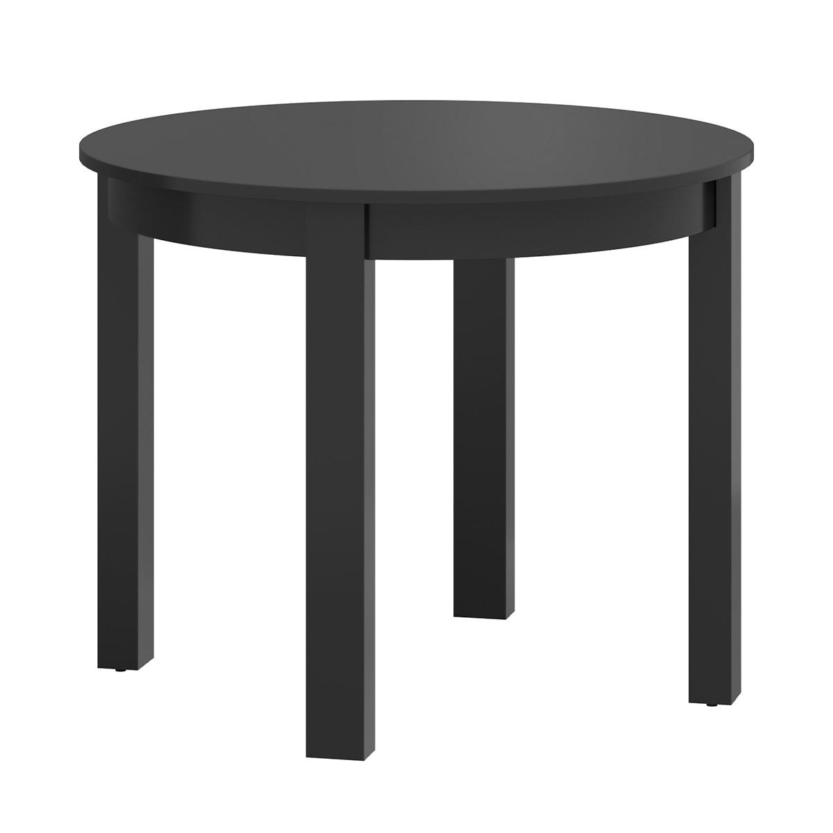 - Table à manger ronde extensible 2 à 8 places mdf et stratifiés noir
