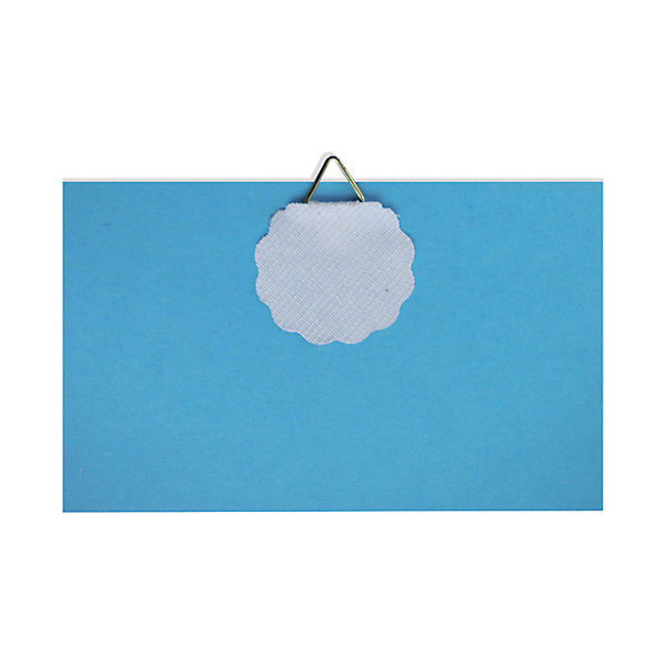 Attache papier gommée ø30 mm blanc, lot de 5