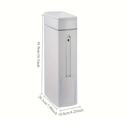 NNETM Trash Can with 4.5L Space-Saving Toilet Brush