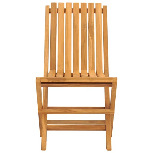 NNEVL Folding Garden Chairs 2 pcs 47x47x89 cm Solid Wood Teak