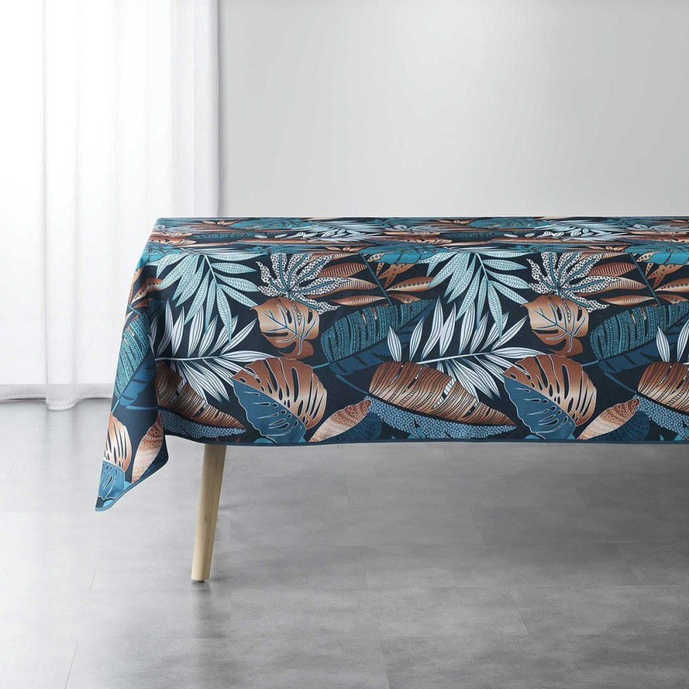 ALIANOR - Nappe antitâche rectangulaire bleu 150x240cm