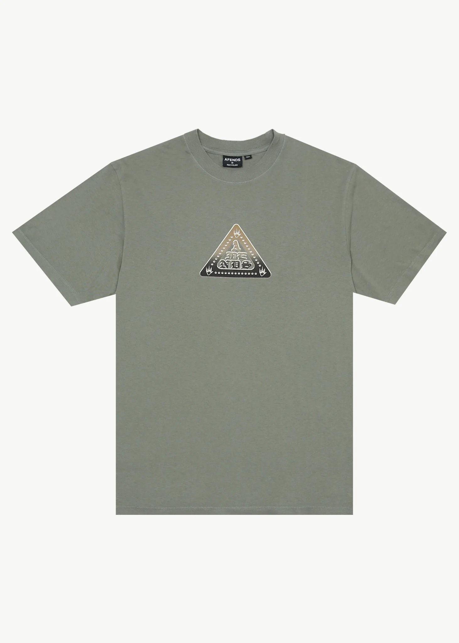AFENDS Mens Embossed - Retro Tee - Washed Sycamore