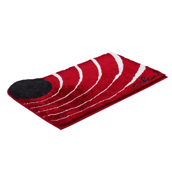 Badematte »Colani 2«, BxL: 70 x 120 cm, rot, aus 100% Polyacryl