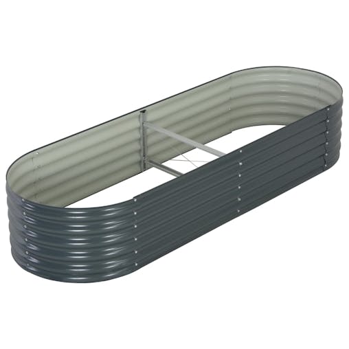 NNEVL Garden Raised Bed 240x80x44 cm Galvanised Steel Grey