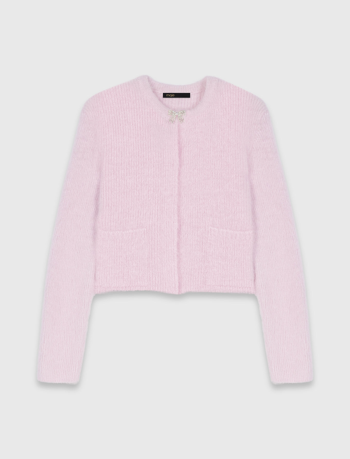 Cardigan avec nœud bijou