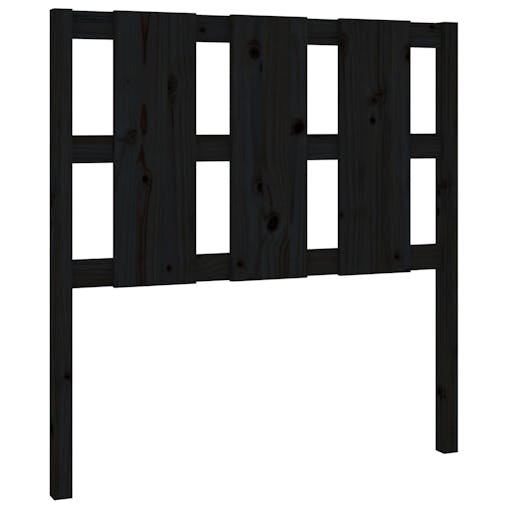 NNEVL Bed Headboard Black 95.5x4x100 cm Solid Wood Pine