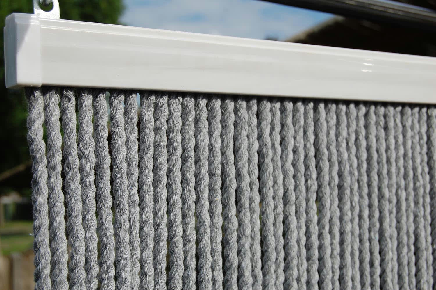 - Rideau de porte en corde gris toulon 100 x 230 cm