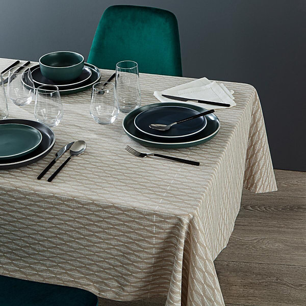 Nappe Dune - coton chambray - beige 150x250 cm - Atmosphera