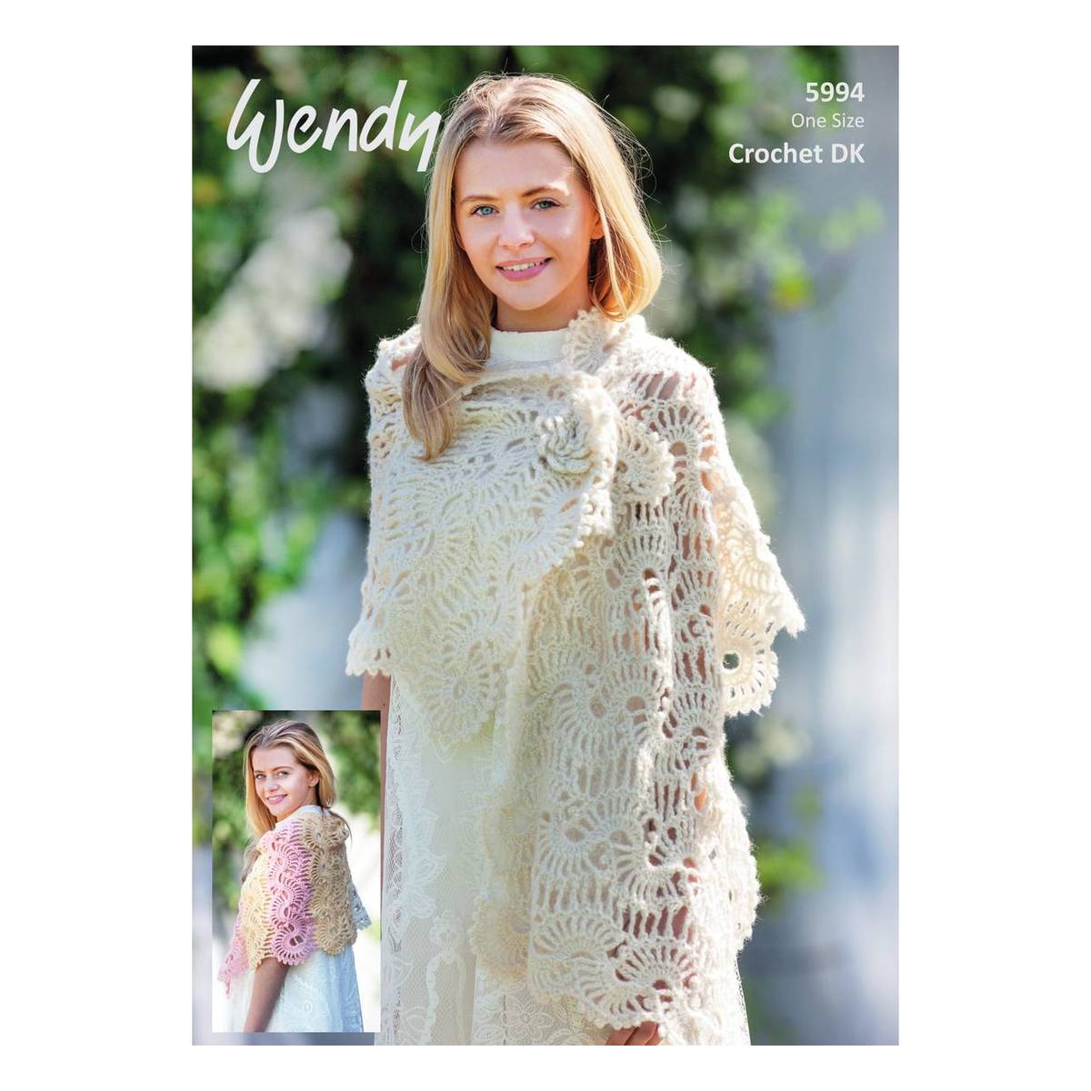 Wendy Fleur DK Crochet Lace Stole Digital Pattern 5994