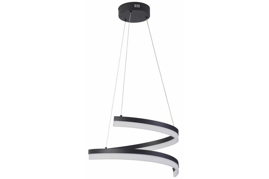 Lampa wisząca Monacor czarna LED 1x28W Odcienie bieli 2240lm Reality