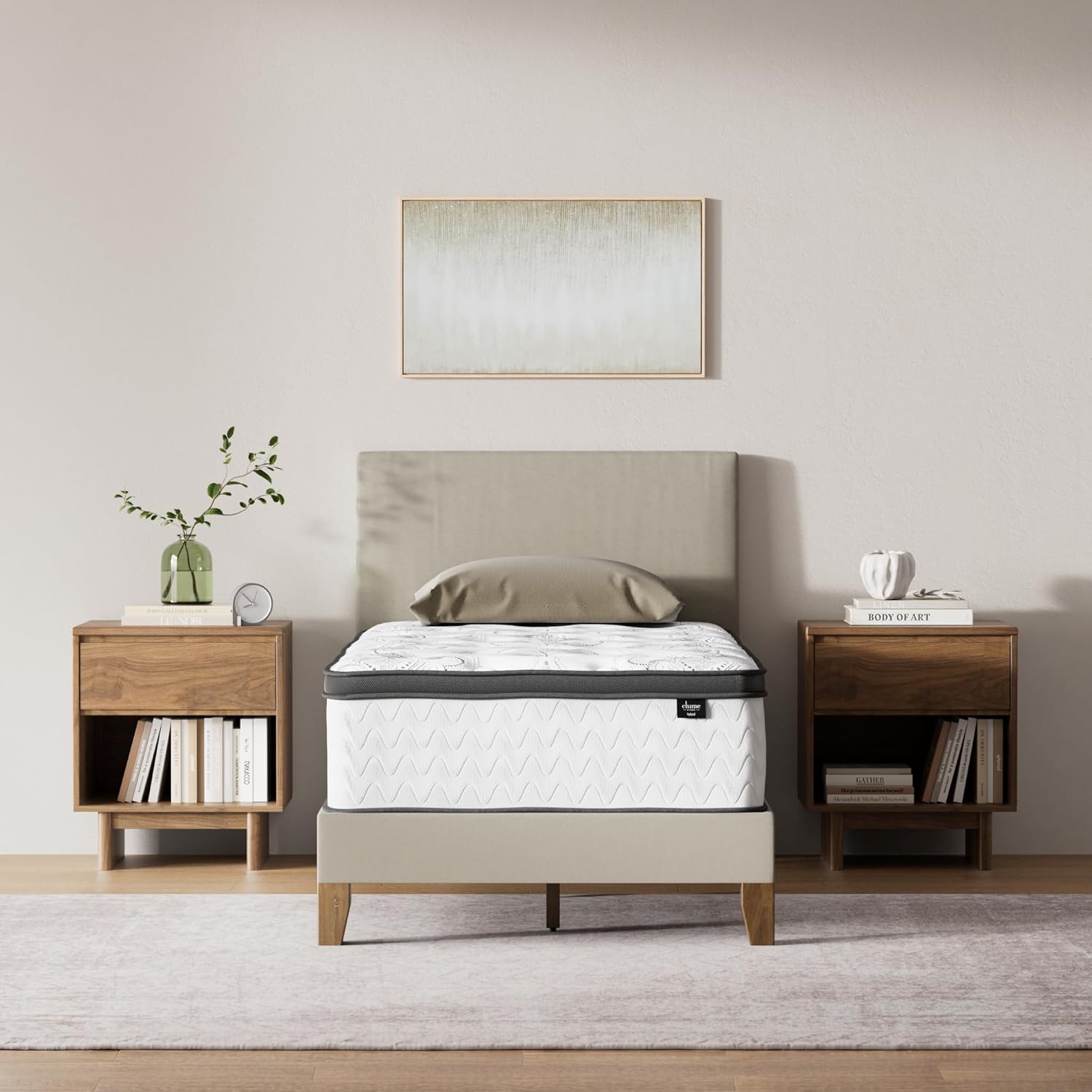 Signature Design by Ashley Chime Hybrid Twin 12 Mattress with Gel Memory Foam, Medium Firm, Pressure Relief, Fiberglass Free Mattress in a Box