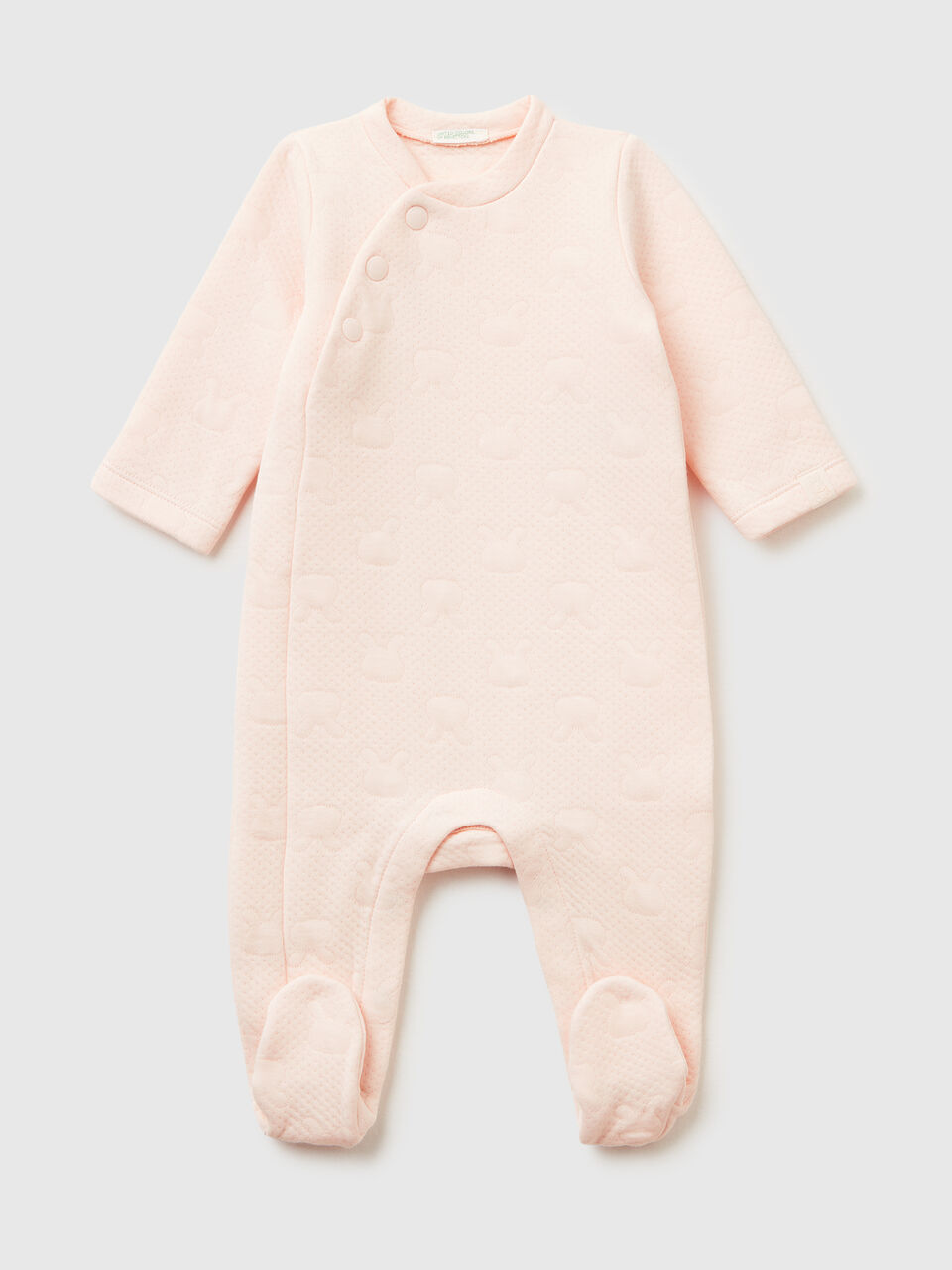 Onesie with bunny jacquard