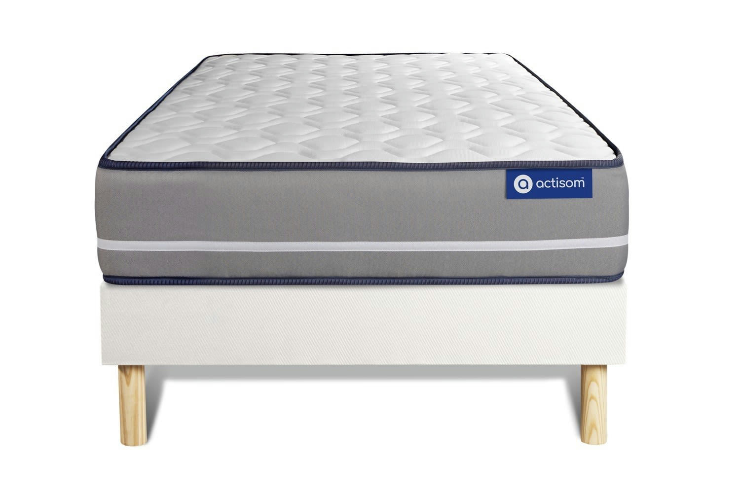 ACTILATEX PUR - Ensemble 80x190 cm sommier kit blanc