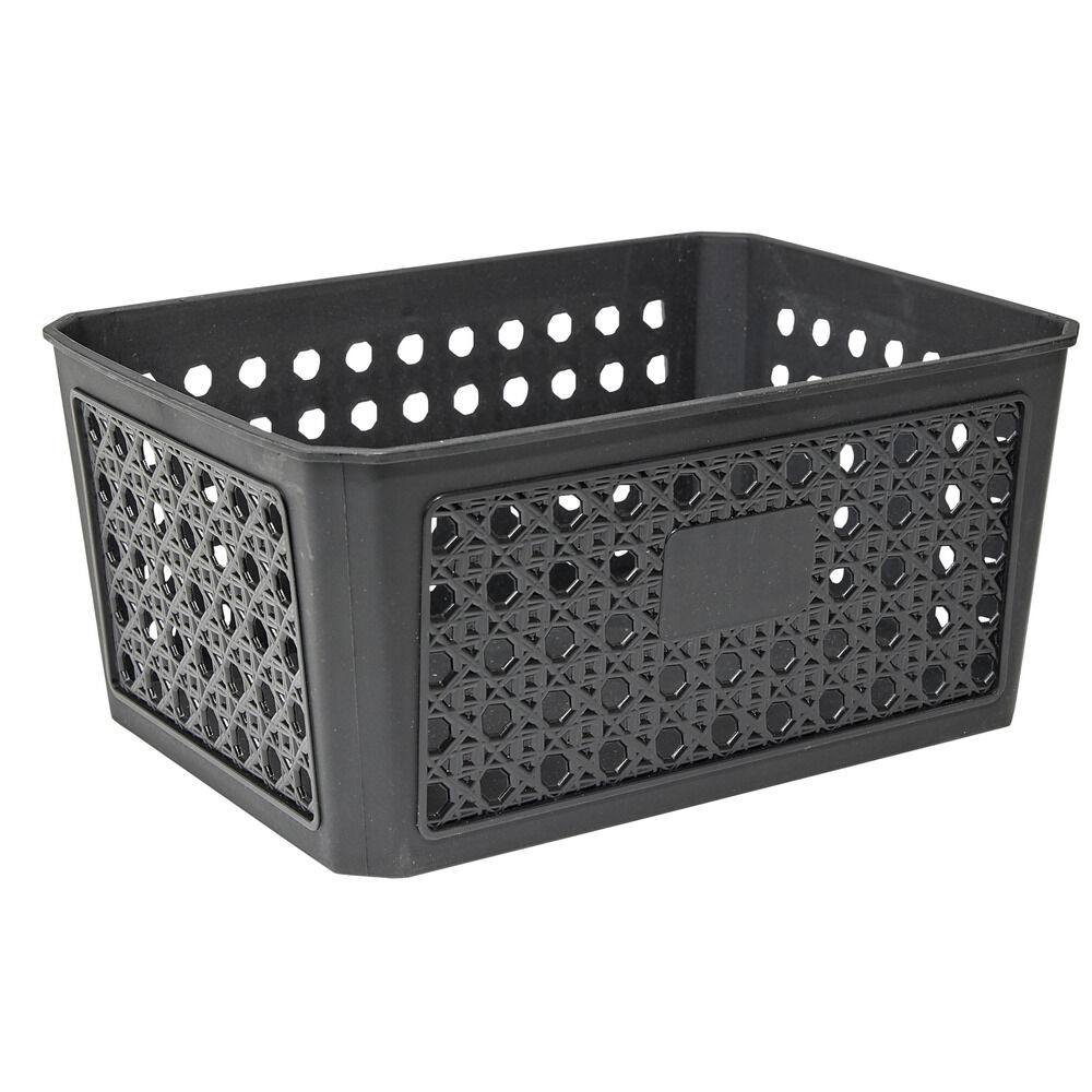 Panière de rangement plastique 21x16xH10cm (3 modèles)