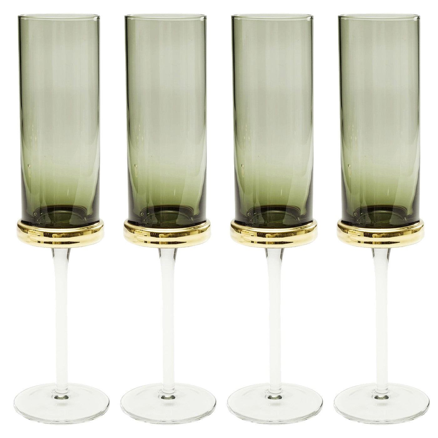 Champagneglazen Innocent gerookt (4 Set) Kare Design