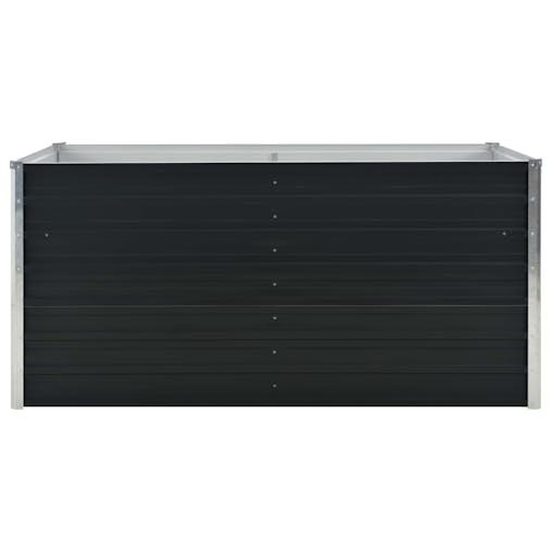 NNEVL Raised Garden Bed Anthracite 160x80x77 cm Galvanised Steel