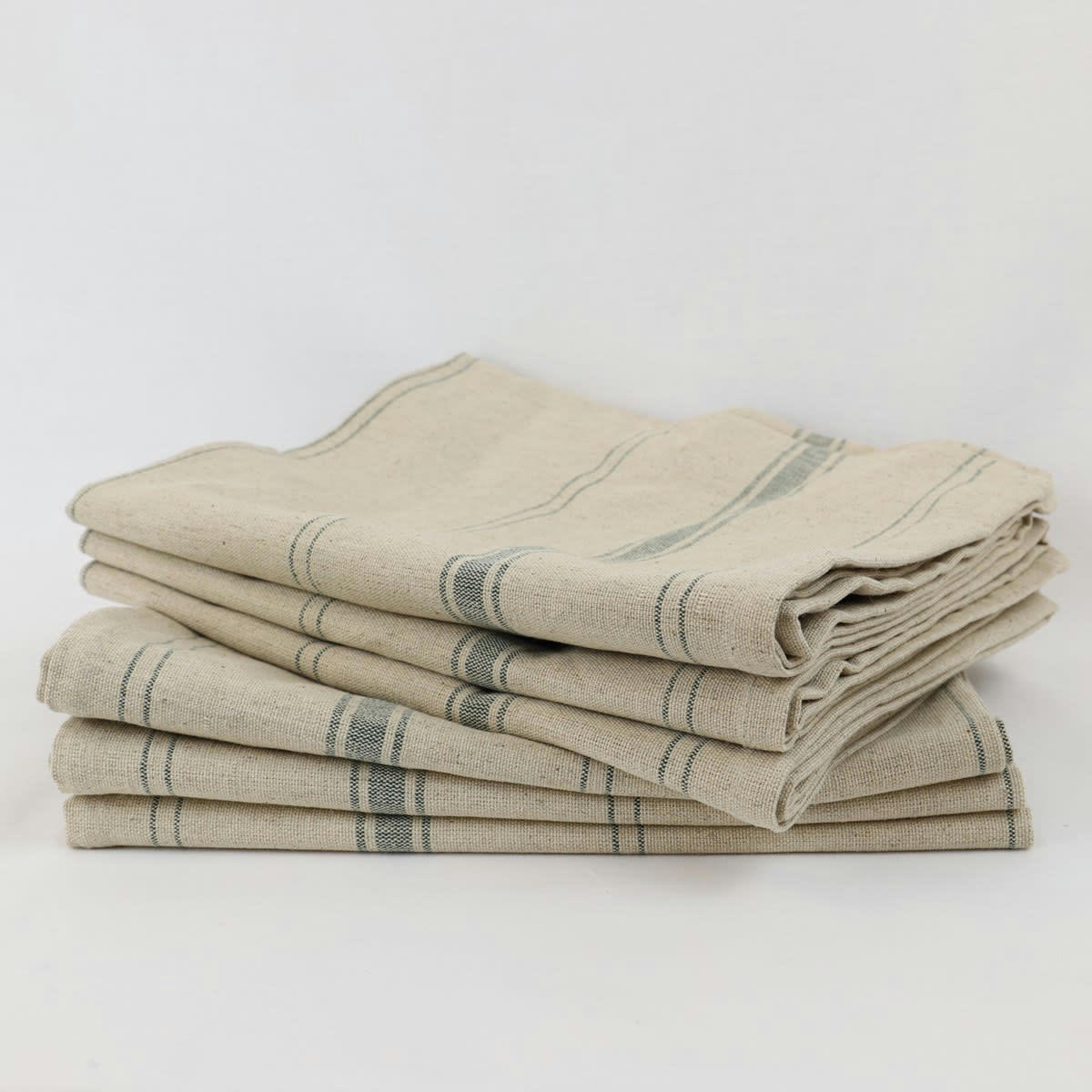BRASSERIE - Lot de 6 Torchons en Lin Vert