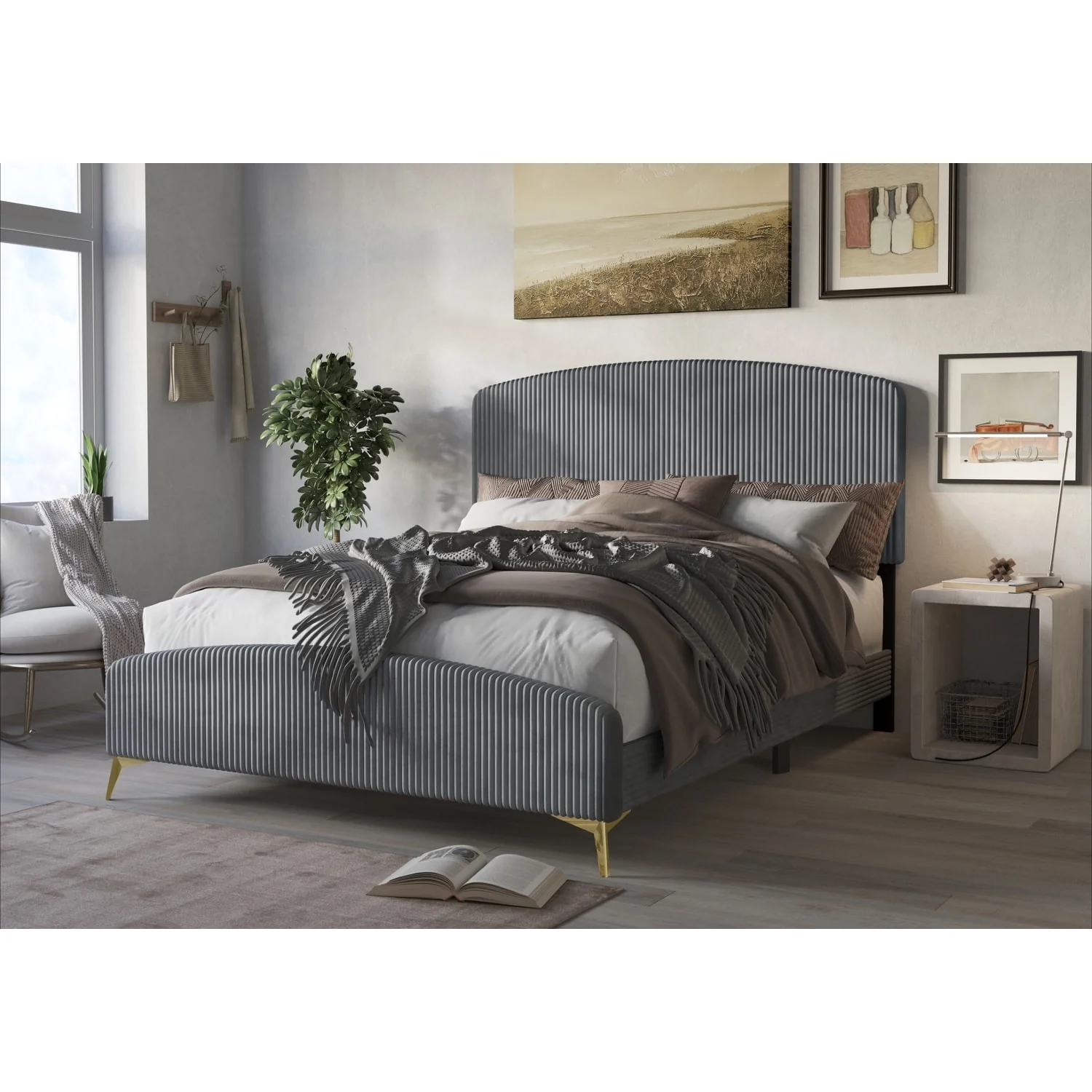 Waylon Upholstered Panel Bed