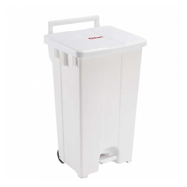 Collecteur à pédale 100 L - couvercle blanc