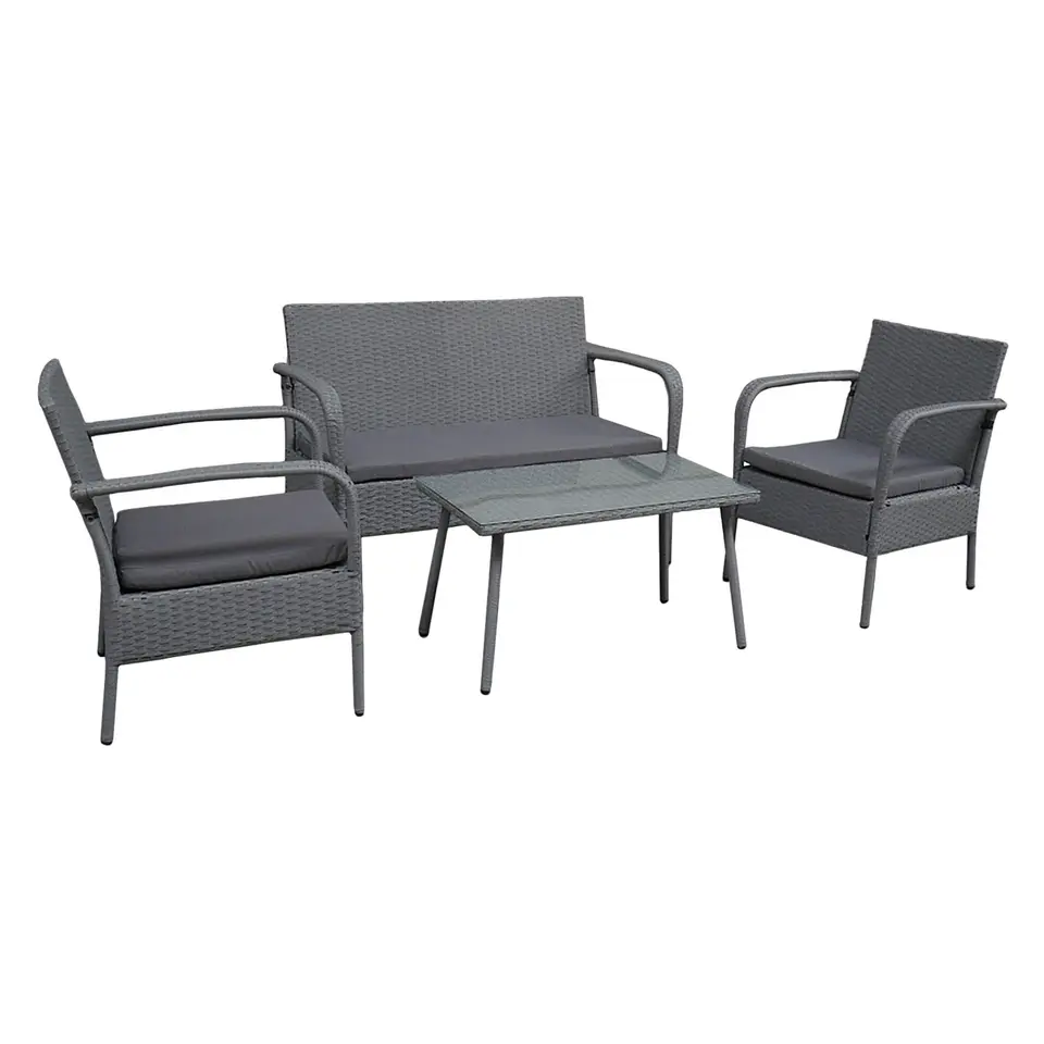 Happy Garden Tuinmeubilair LIPARI - Grijs - Geweven hars