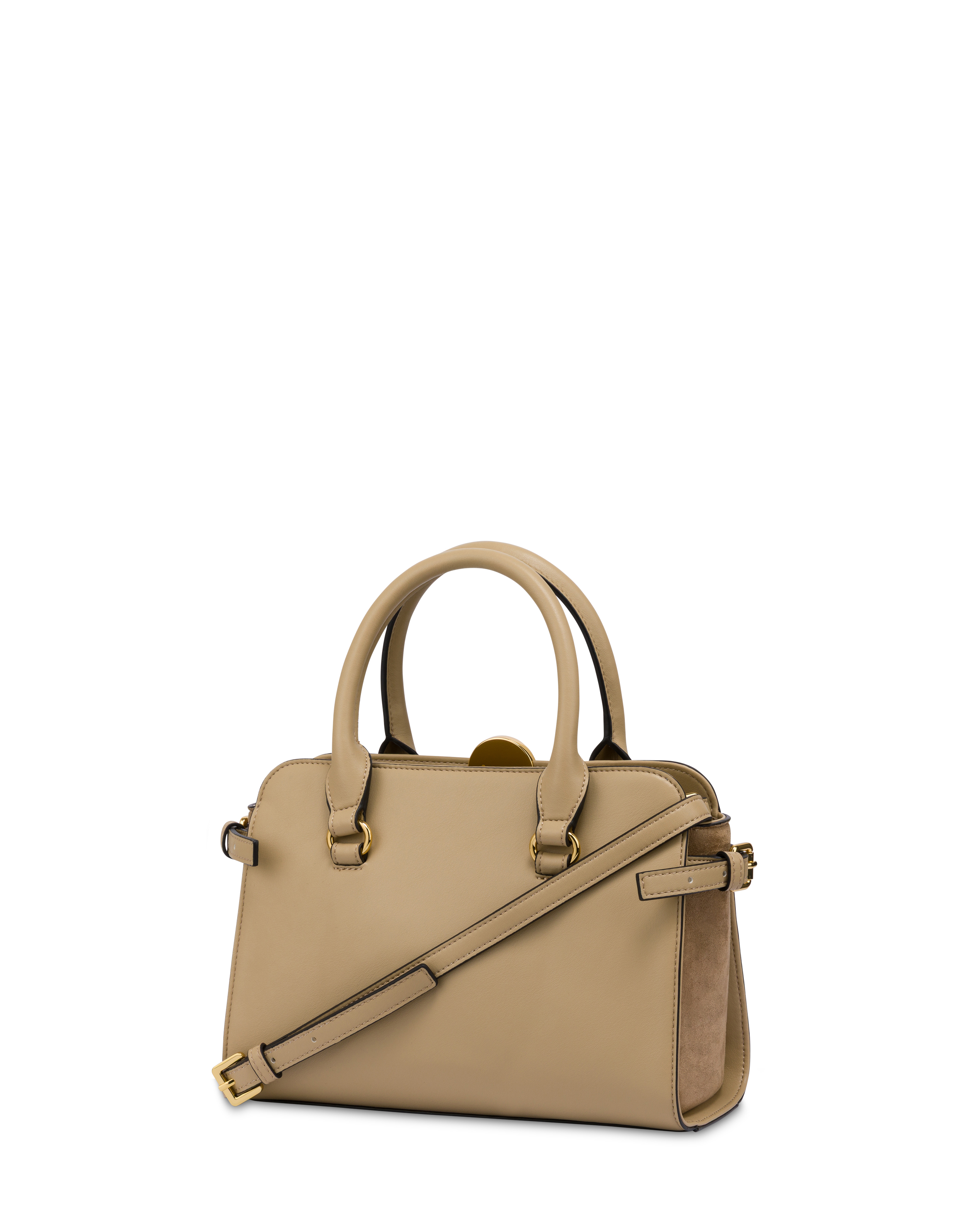 Borsa A Mano Moon Small In Plain Pu Taupe/taupe