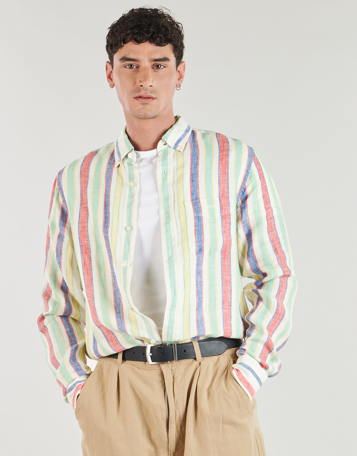 Gant - REG MULTISTRIPE LINEN SHIRT - Multicolour