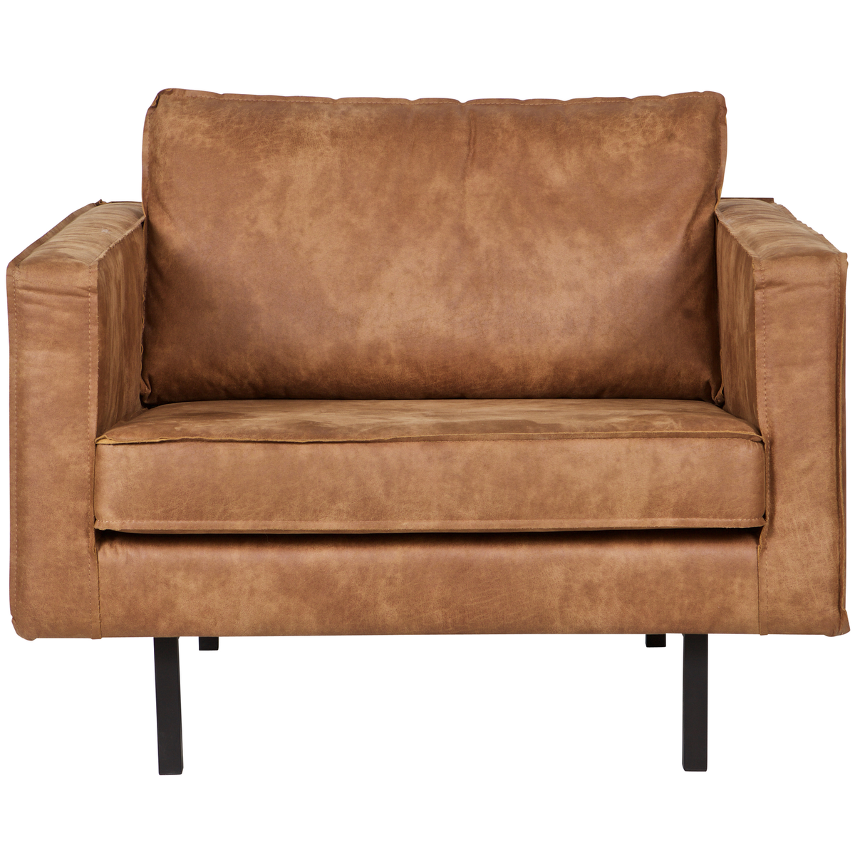 WOOOD fauteuil Rodeo - Recycle Leer - Cognac - 85x105x86