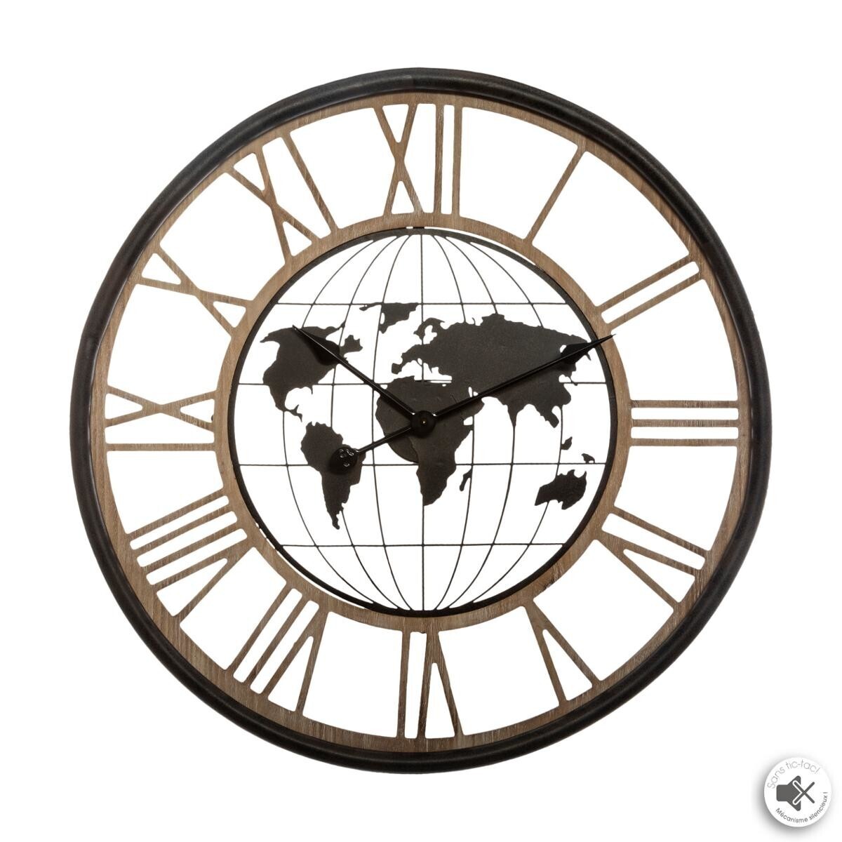 Clock"Alessio" Black, D.67 cm