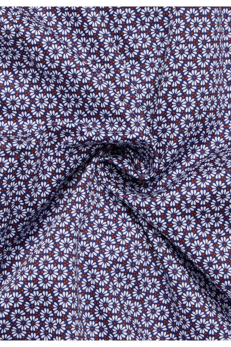 ETERNA Slim Fit Hemd blau, Bedruckt
