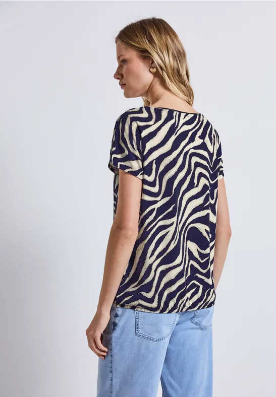 Print-Shirt mit Cut-Out