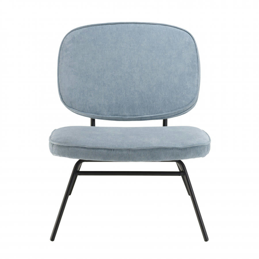 ESTELLE - Chaise velours bleu clair