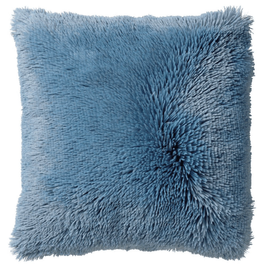 FLUFFY - sierkussen 60x60 cm - superzacht - XL kussen - Provincial Blue - blauw