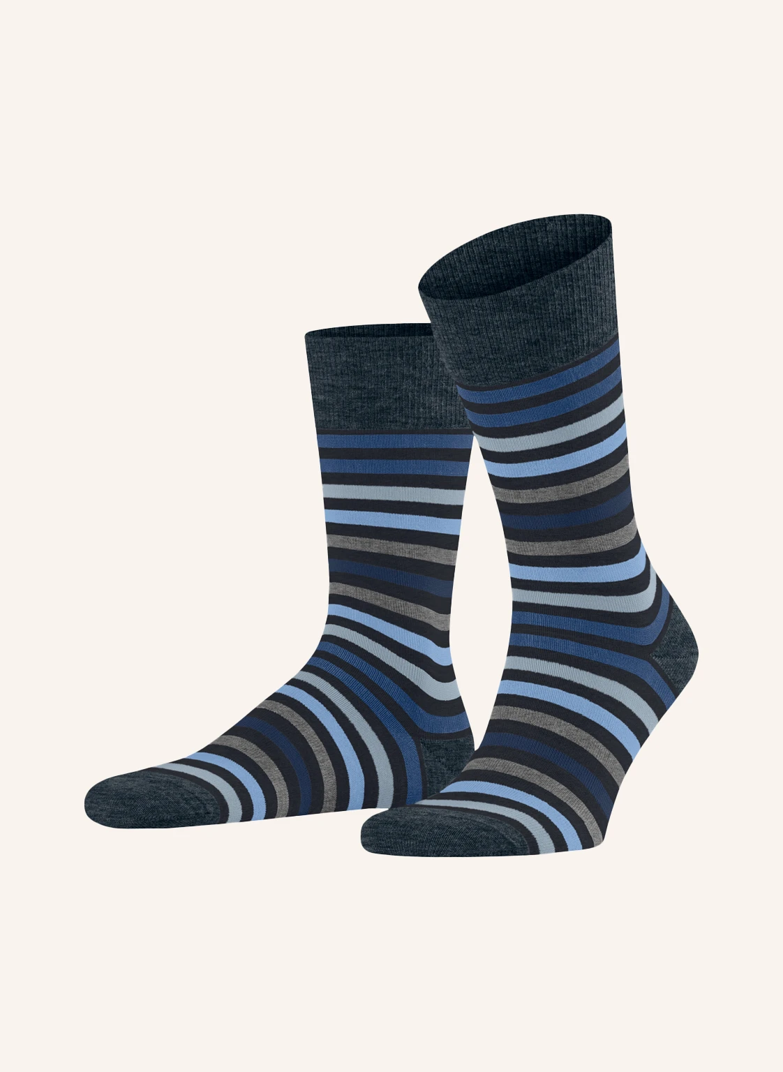 FALKE Strümpfe TINTED STRIPE mit Merinowolle