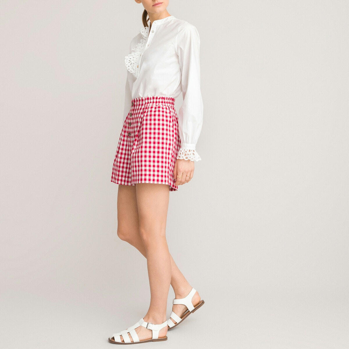 Short vichy fabriqué en Europe