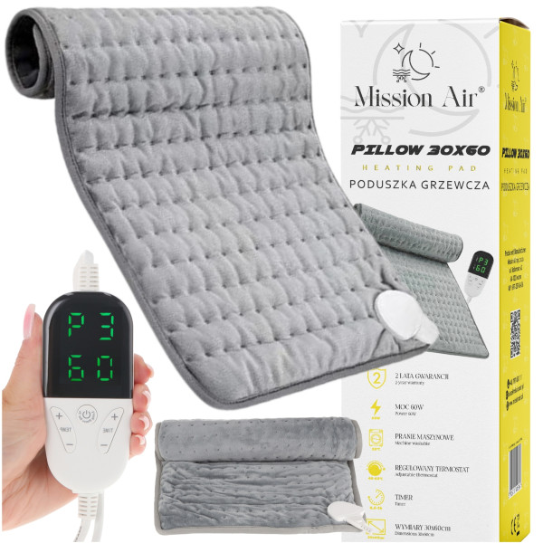 Poduszka elektryczna pilot PILLOW 30x60cm 60W Mission Air