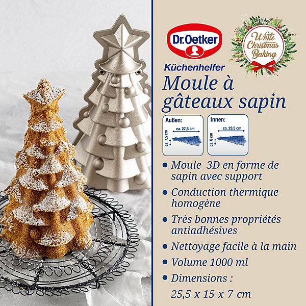 Moule à gâteaux original en forme de sapin de noël 17 x 7,5 cm Dr.Oetker Christmas