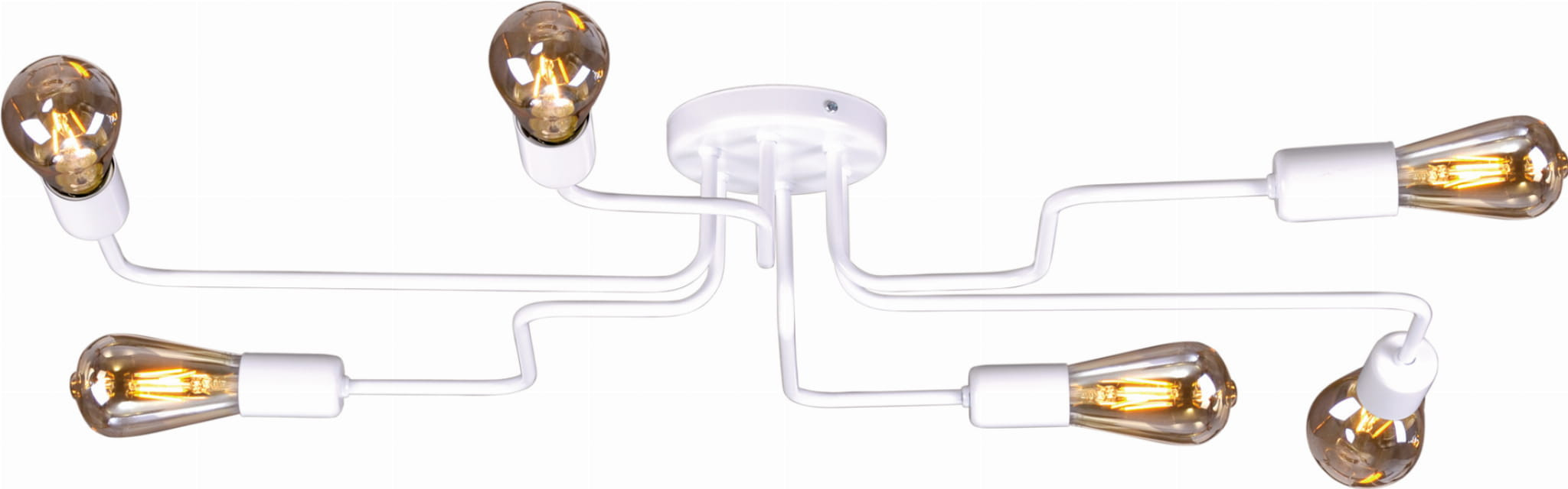 Lampa sufitowa biała PEKA 6xE27x60W wym: 12x87x30 cm Kaja