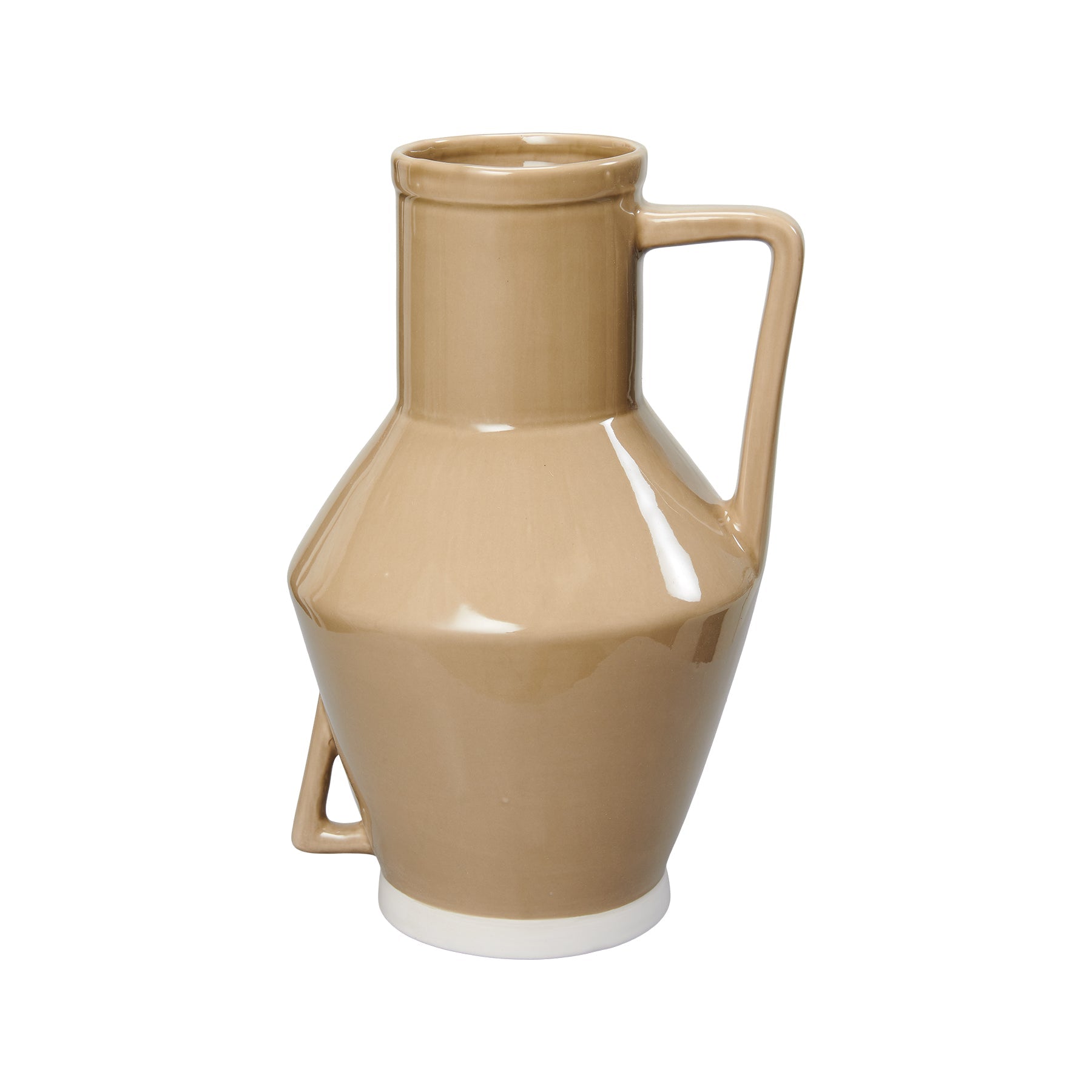 Return to Sender Vaas 30 cm taupe met handvat