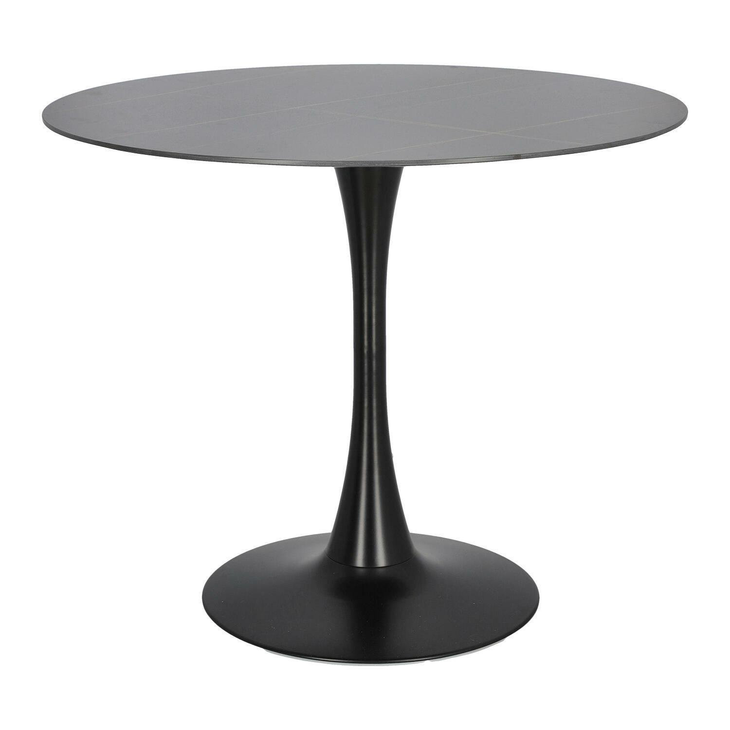 STÓŁ OKRĄGŁY Simplet Skinny Premium czarny SPIEK MARMUR 90cm