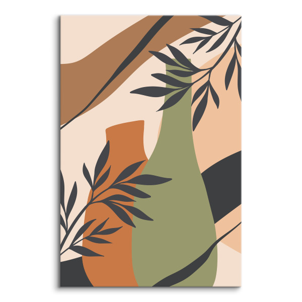 Obraz Oliwkowe Dzbanki Pośród Palm 20x30cm