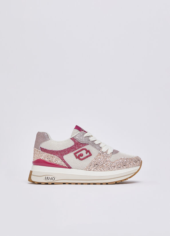 Sneakers platform full glitter