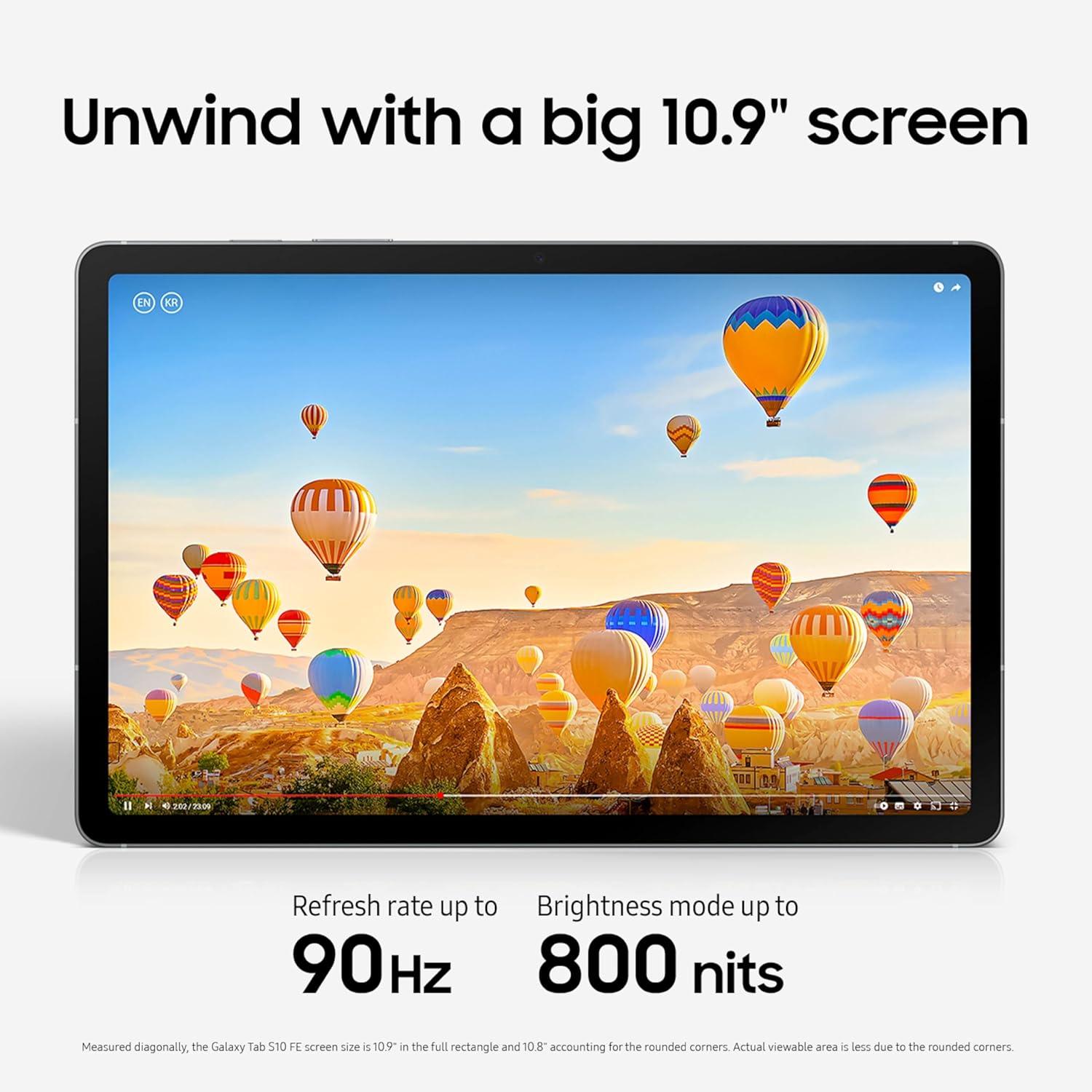 SAMSUNG Galaxy Tab S10 FE 128GB WiFi Android Tablet  Large Display  Long Battery Life  Powerful Processor  S Pen  Expandable Storage  US Version  2025 Gray (Renewed)
