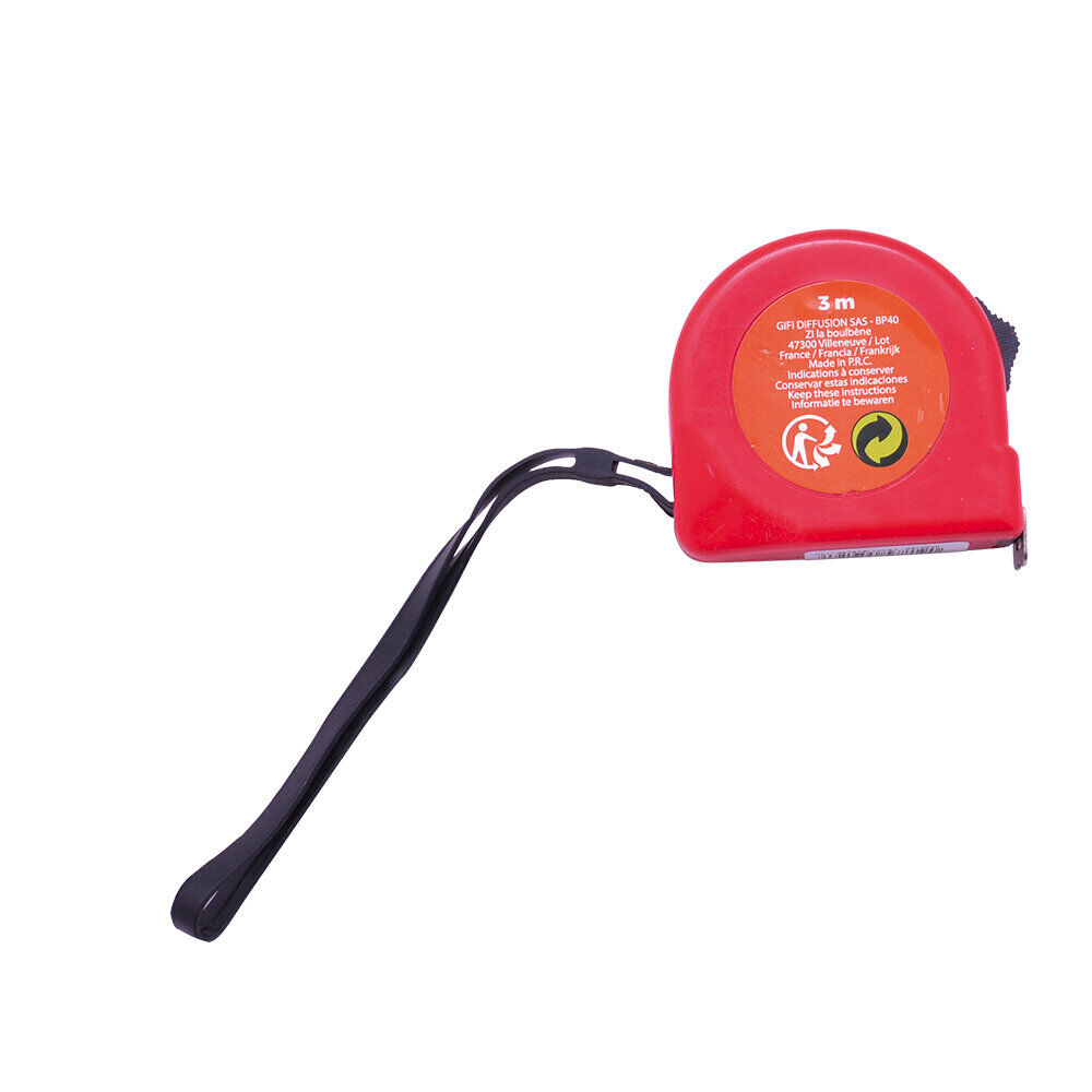 Mètre en plastique rouge L 3m