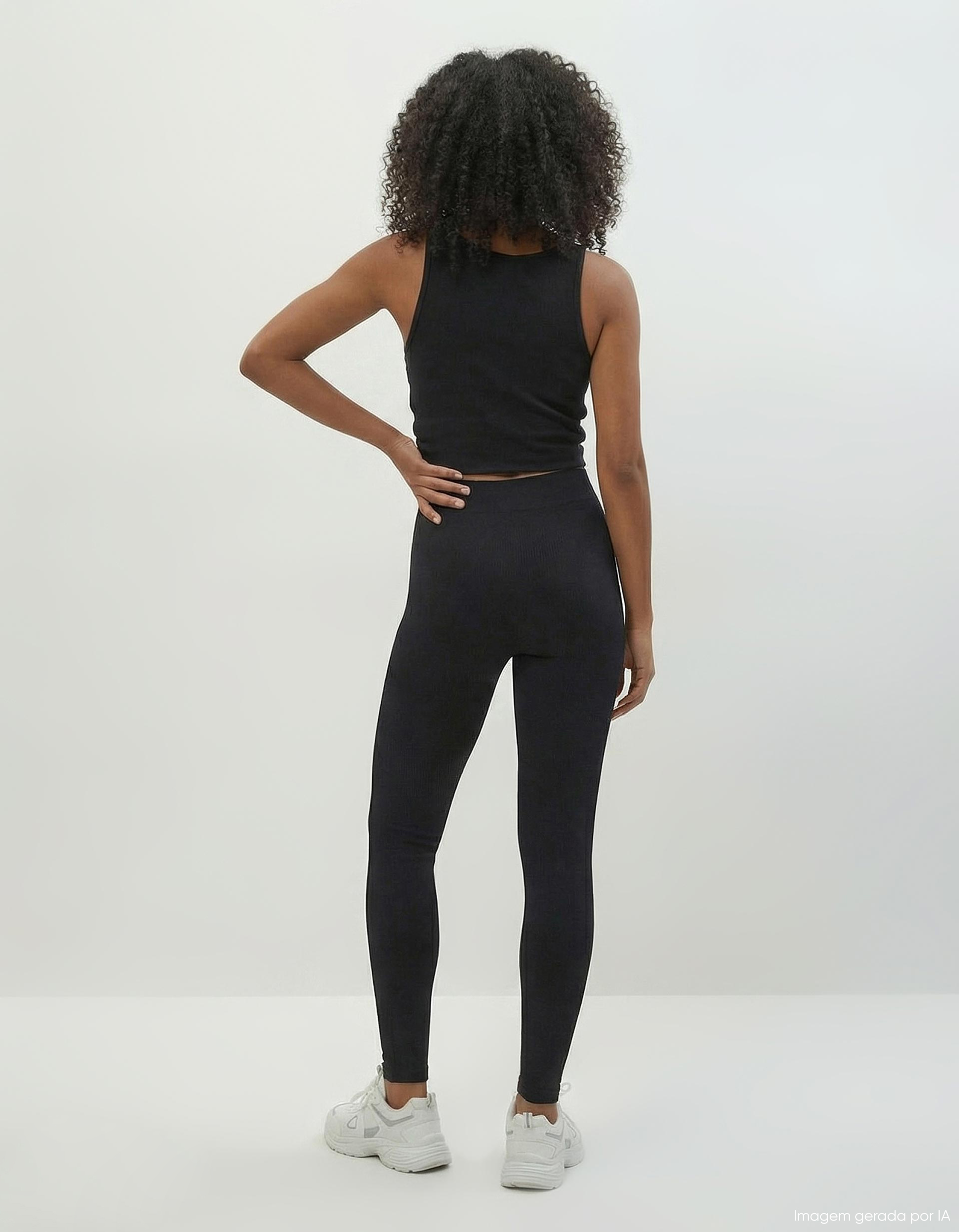 Leggings B&aacute;sicos, Mulher, Preto
