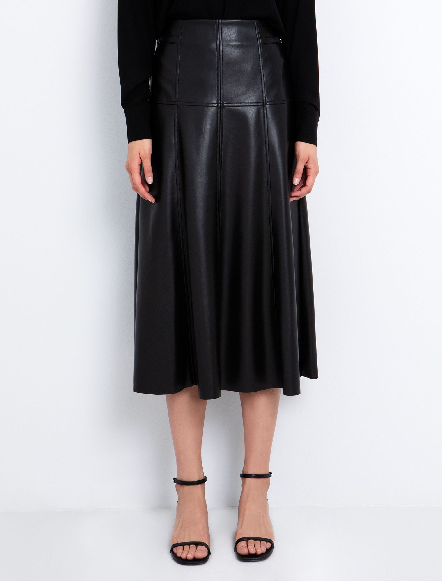 Eβαζέ midi φούστα δερματίνη