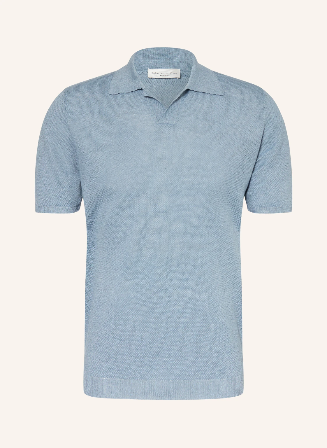 roberto collina Strick-Poloshirt aus Leinen