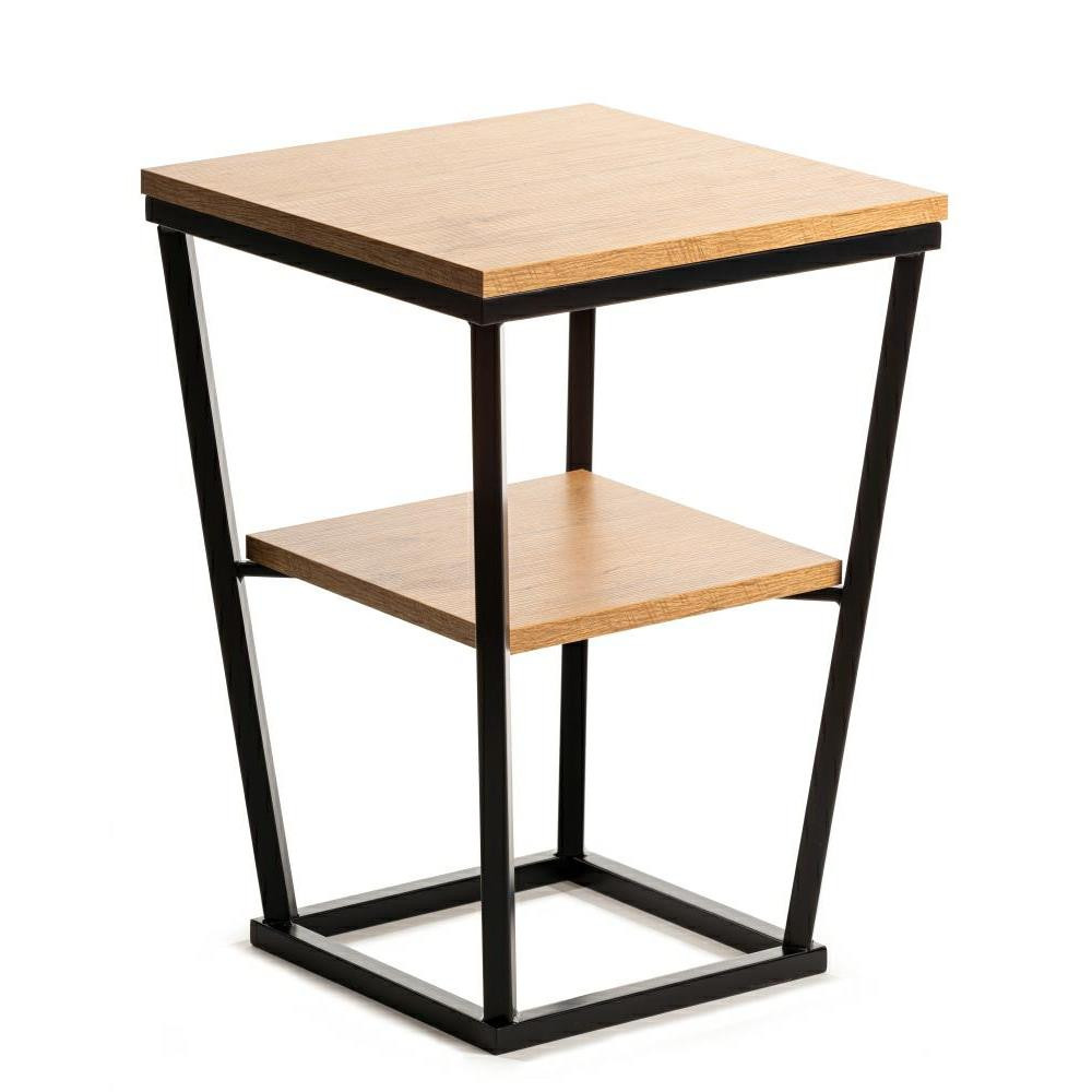 Szafka nocna stolik boczny 2 poziomy EXPAND 40x40 cm loftowy