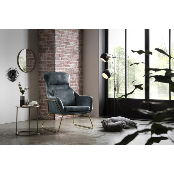 Relaxsessel, BxH: 73 x 102 cm, Samtvelours (100% Polyester)/Metall