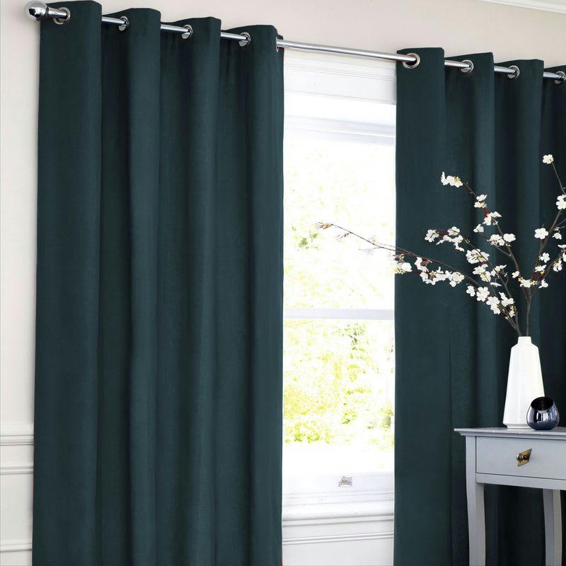 COTTON - Rideau en polycoton bleu intense 140x250